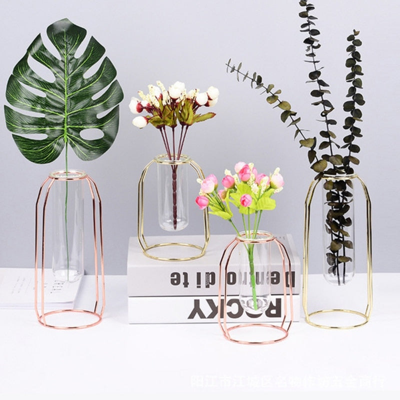 Unique Metal Hydroponic Vase - USA Distribution Center