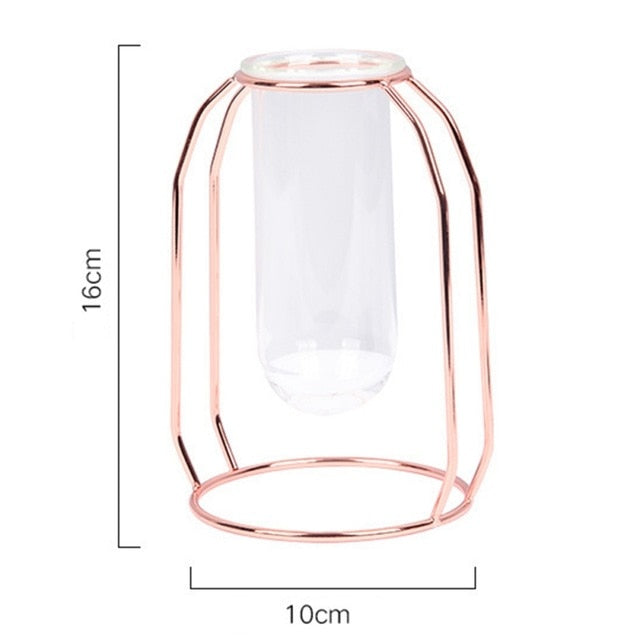 Unique Metal Hydroponic Vase - USA Distribution Center