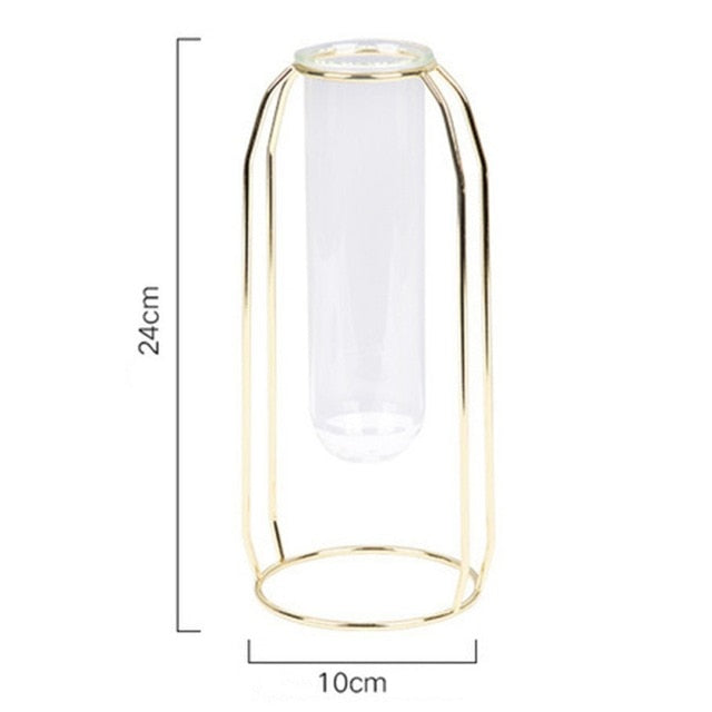 Unique Metal Hydroponic Vase - USA Distribution Center
